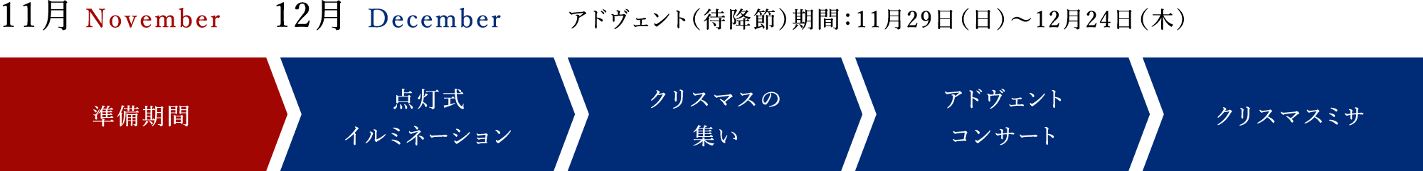 清心のクリスマススケジュール