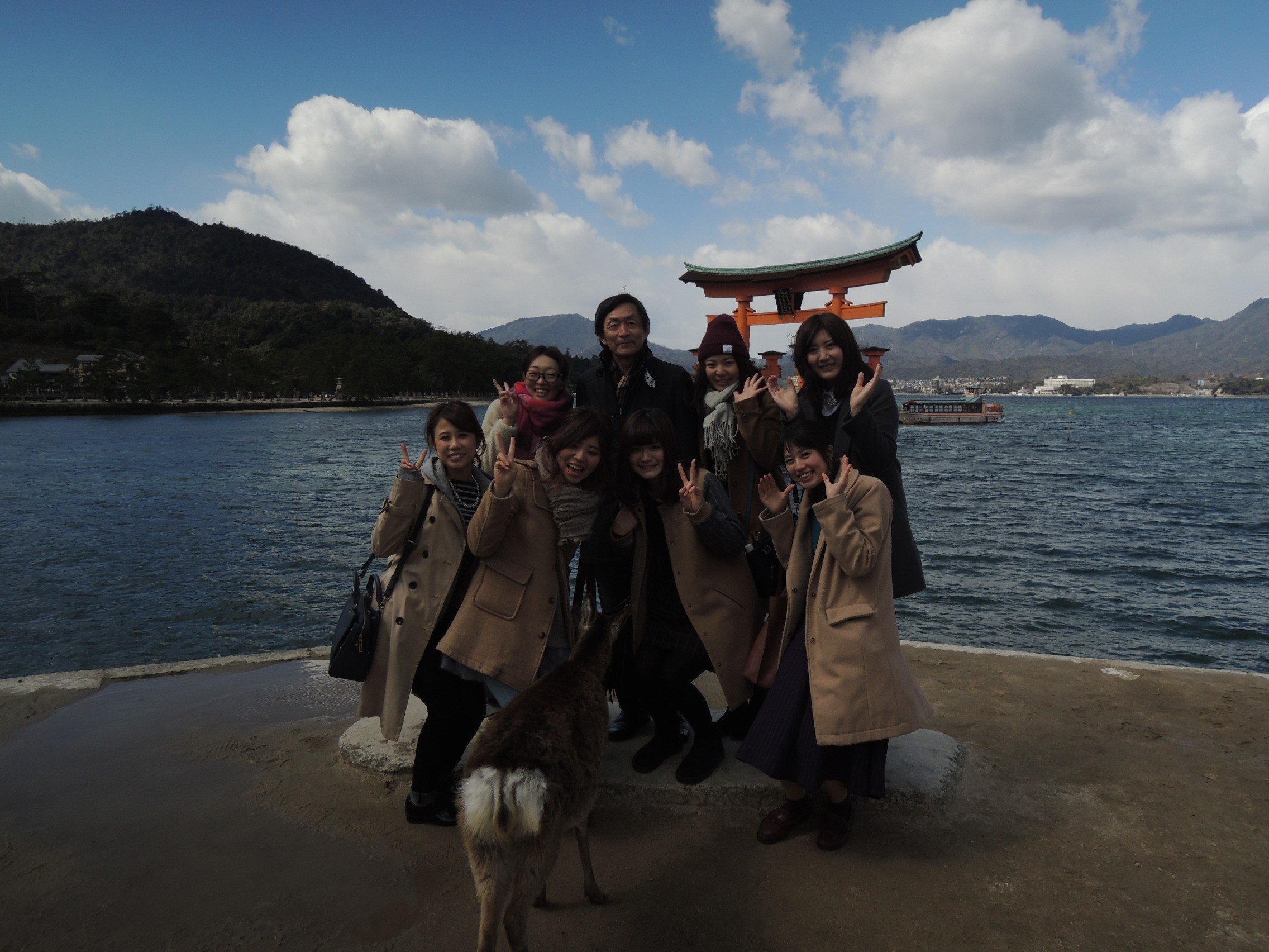卒業ゼミ視察－宮島にて