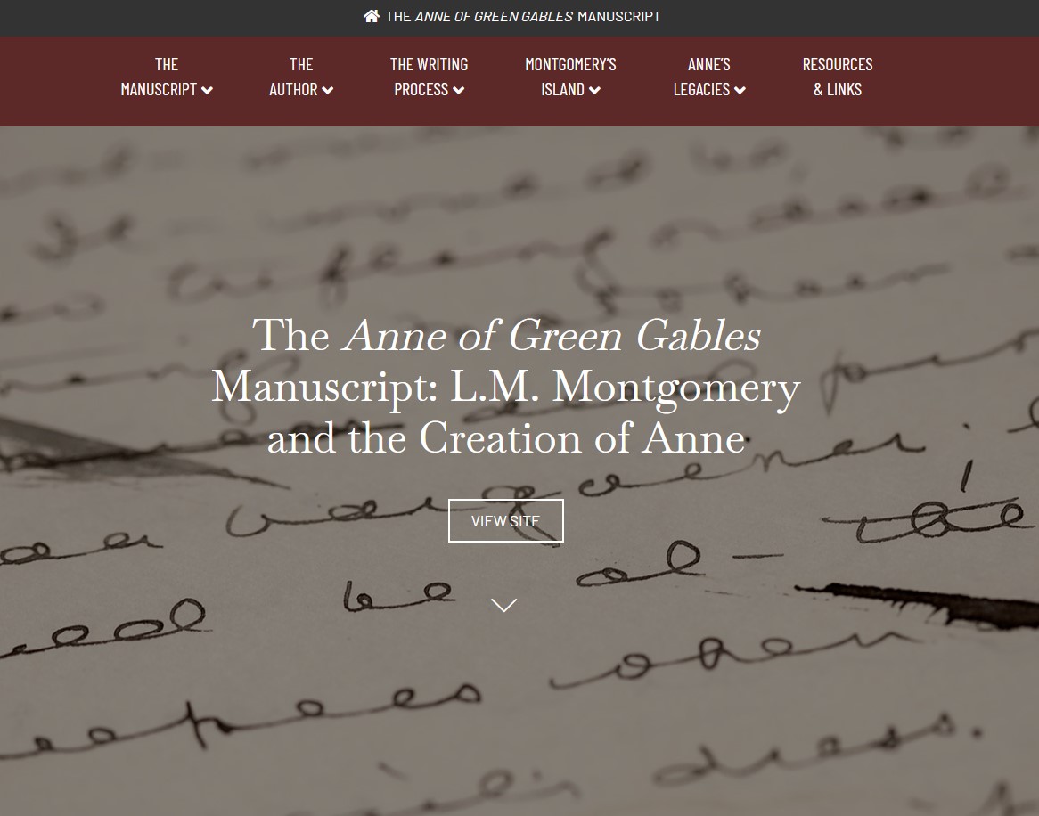 "THE ANNE OF GREEN GABLES  MANUSCRIPT"サイトより