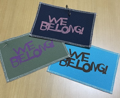 「WE BELONG！」のロゴワッペン