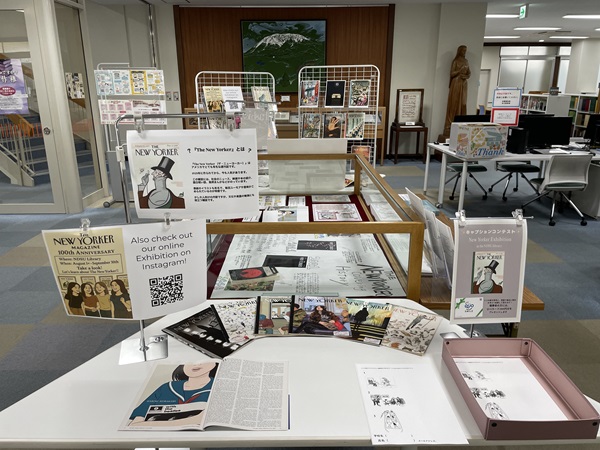 ８月１日に図書館の展示場に飾り付けをしました！
