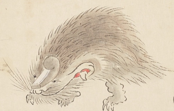浅沓の妖怪（東京国立博物館蔵『百鬼夜行絵巻』より 。ColBase（https://colbase.nich.go.jp/collection_items/tnm/A-3169?locale=ja）をもとに、該当箇所をトリミングし作成。）