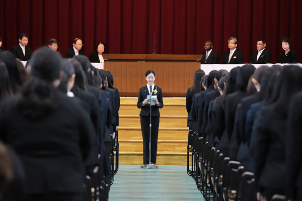 在学生代表挨拶