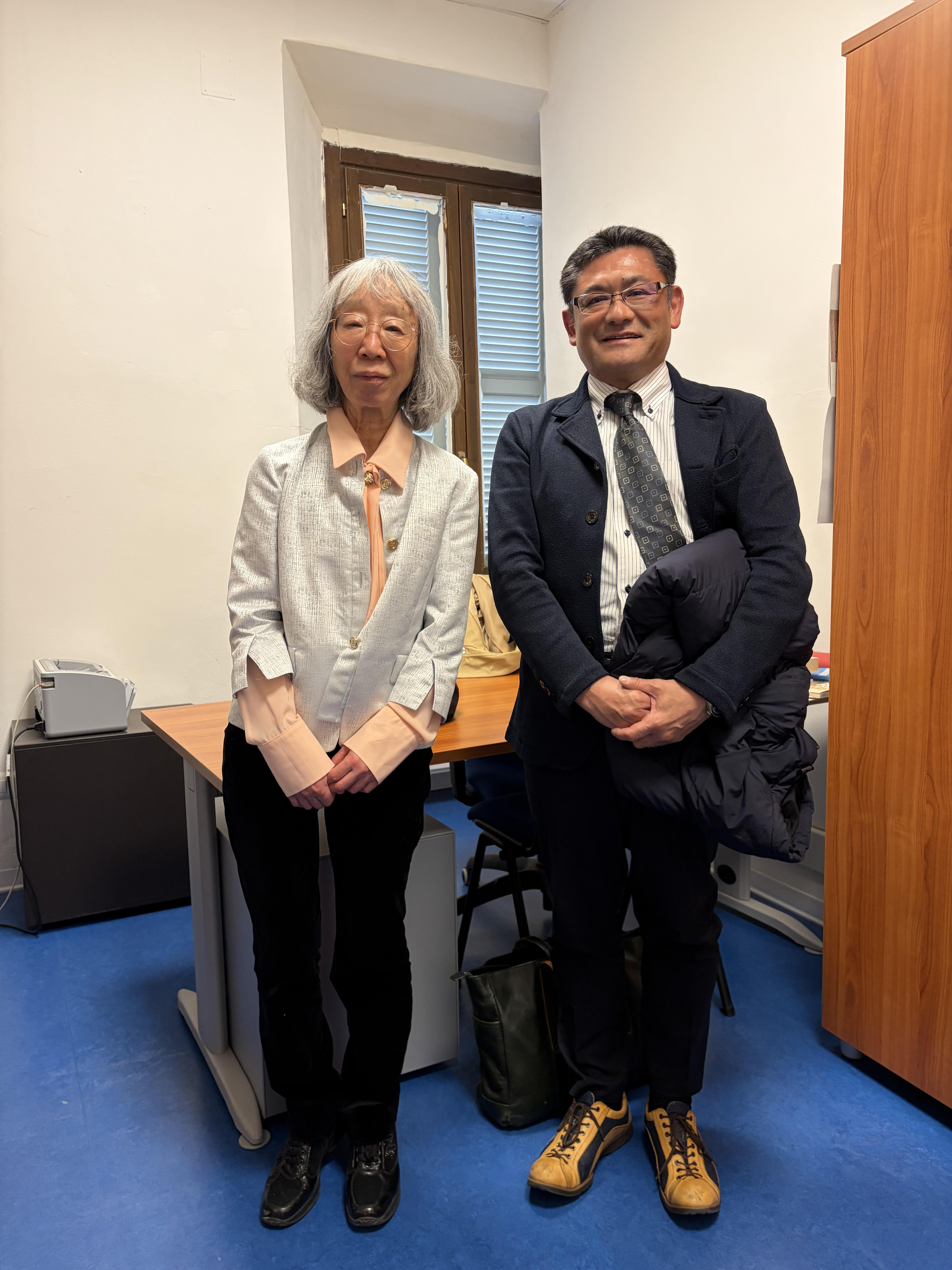　フィレンツェ大学の鷺山郁子先生と　